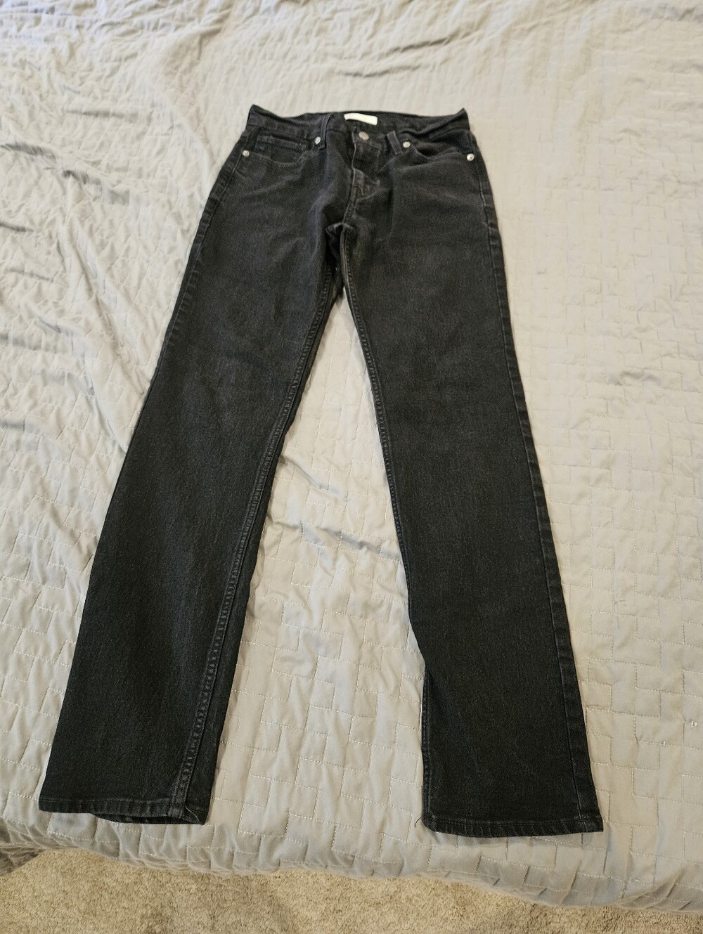 Men's Levis Slim Black Straight-Leg Jeans 30x32